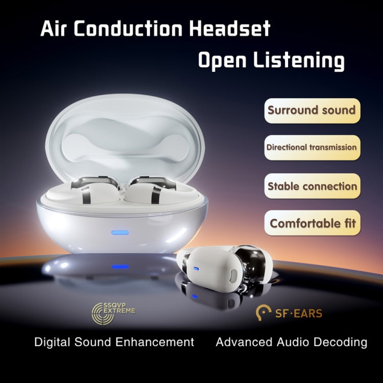 Hileo F16 TWS Touch Control IPX5 Waterproof Sports Earclip Noise Cancelation Earphones(White)