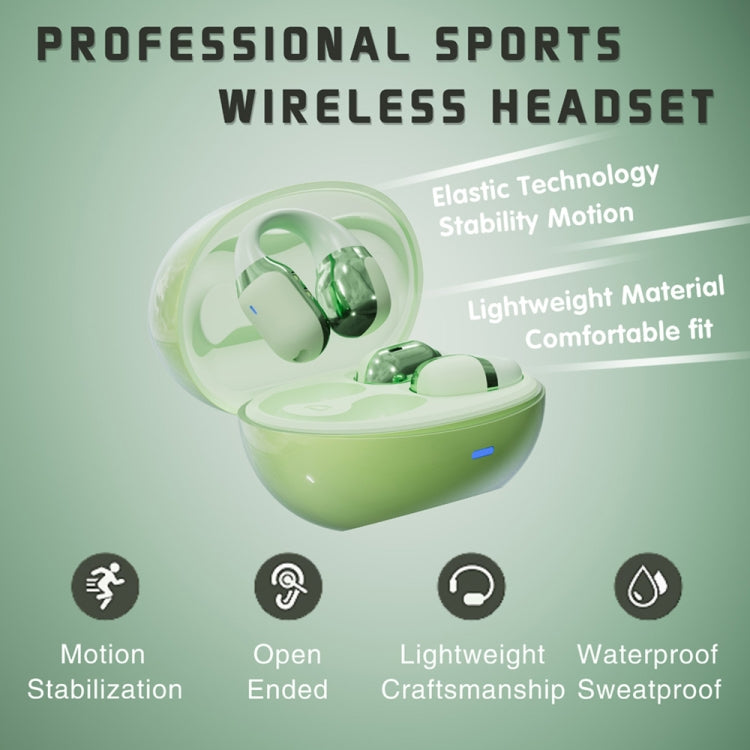Hileo F16 TWS Touch Control IPX5 Waterproof Sports Earclip Noise Cancelation Earphones(Black)