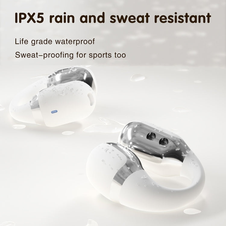 Hileo F16 TWS Touch Control IPX5 Waterproof Sports Earclip Noise Cancelation Earphones(White)