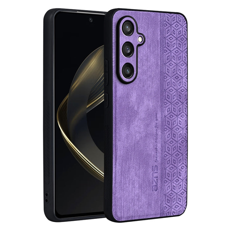 For Samsung Galaxy S24 FE 5G AZNS 3D Embossed Skin Feel Phone Case(Purple)