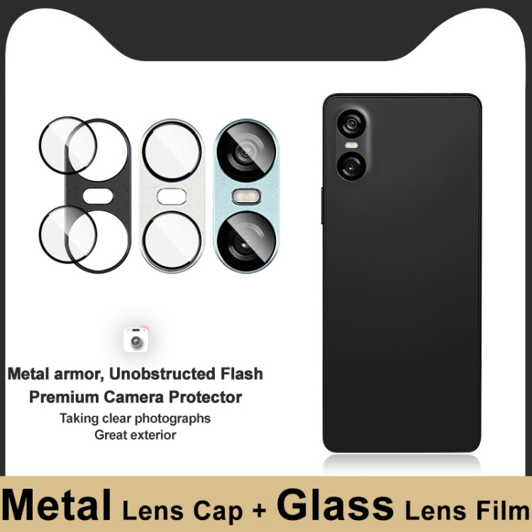 For Sony Xperia 10 VI IMAK Metal Armor Premium Camera Protector Film(Black)