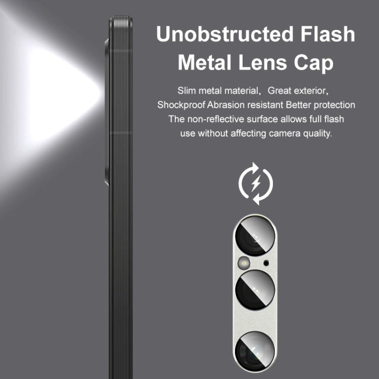 For Sony Xperia 1 VI IMAK Metal Armor Premium Camera Protector Film(Black)