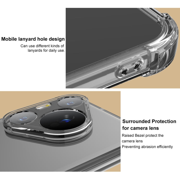 For iPhone 16 Pro Max imak Shockproof Airbag TPU Phone Case(Transparent)