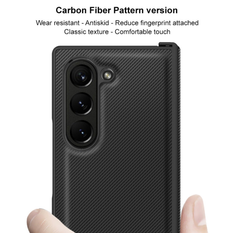 For Samsung Galaxy Z Fold6 imak Ruiyi Series Carbon Fiber PU + PC Phone Case