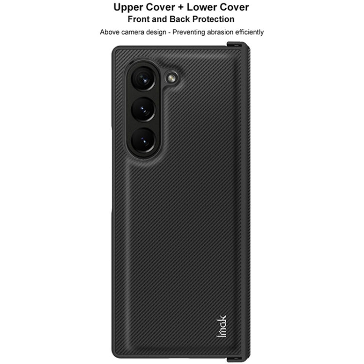 For Samsung Galaxy Z Fold6 imak Ruiyi Series Carbon Fiber PU + PC Phone Case