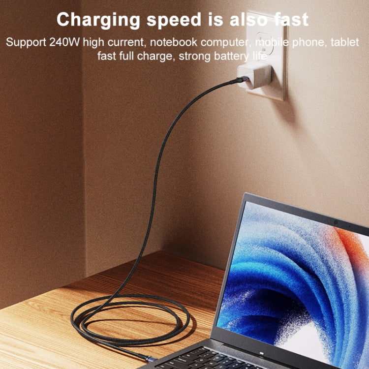 Yesido CA166 PD 240W USB-C / Type-C to USB-C / Type-C Super Fast Charging Data Cable, Length:1.2m(Black)