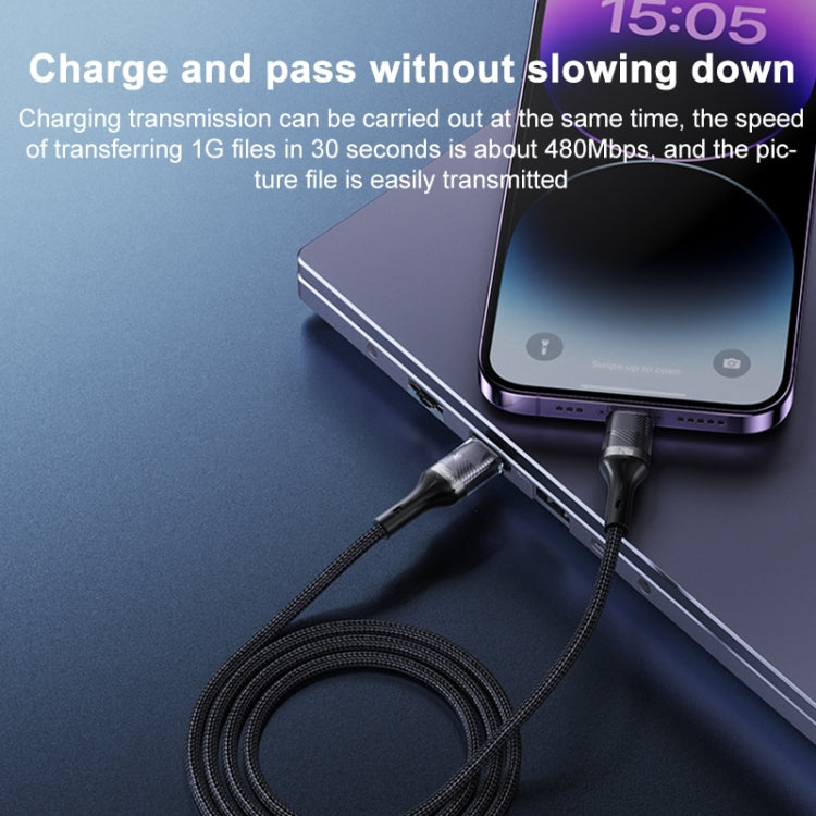 Yesido CA166 PD 240W USB-C / Type-C to USB-C / Type-C Super Fast Charging Data Cable, Length:1.2m(Black)