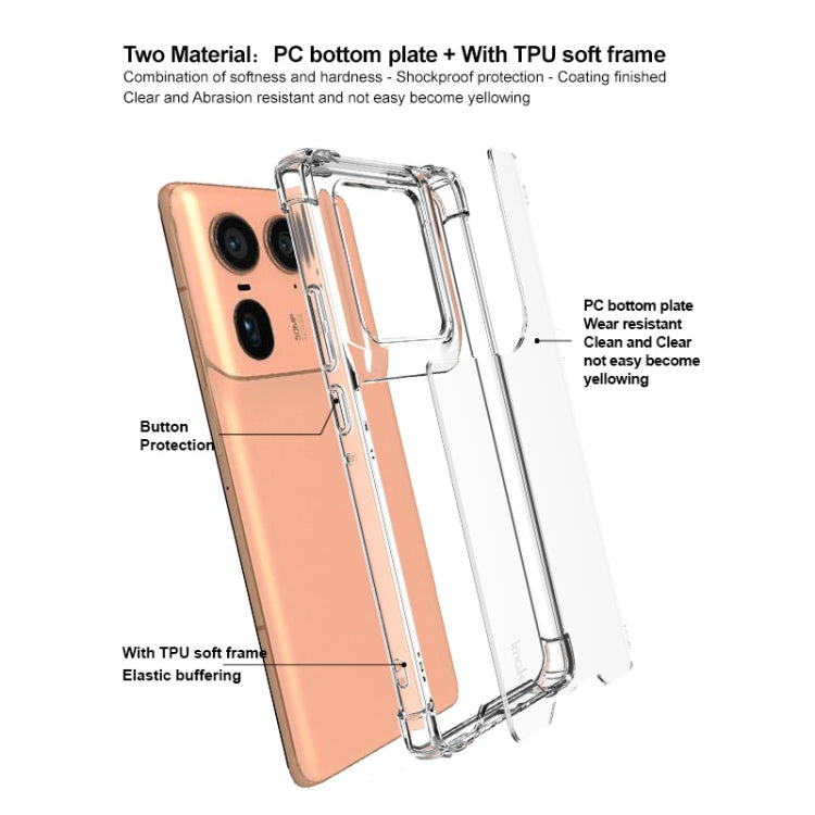 For Motorola Edge 50 Ultra IMAK Space Shield PC + TPU Airbag Shockproof Phone Case(Transparent)