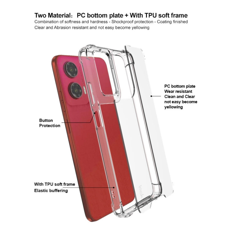 For Motorola Moto G35 5G IMAK Space Shield PC + TPU Airbag Shockproof Phone Case(Transparent)