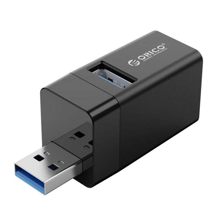 ORICO MINI-U32 3 in 1 USB Interface ABS Plastic Mini HUB Adapter(Black)