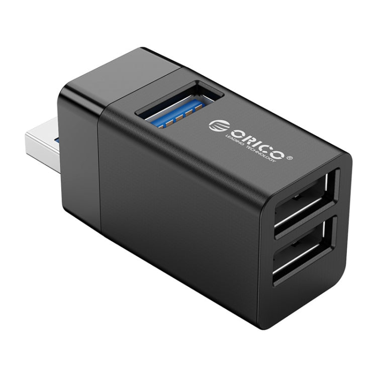 ORICO MINI-U32 3 in 1 USB Interface ABS Plastic Mini HUB Adapter(Black)