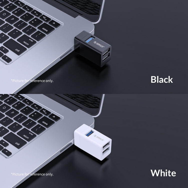 ORICO MINI-U32 3 in 1 USB Interface ABS Plastic Mini HUB Adapter(White)