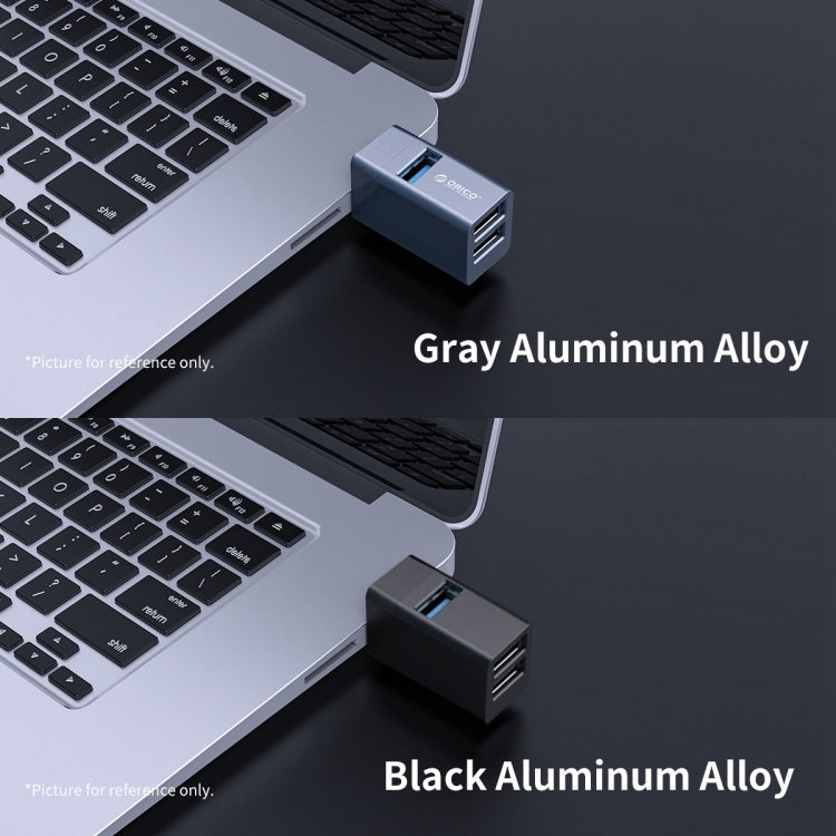 ORICO MINI-U32L 3 in 1 USB Aluminum Alloy Mini HUB Adapter(Black)