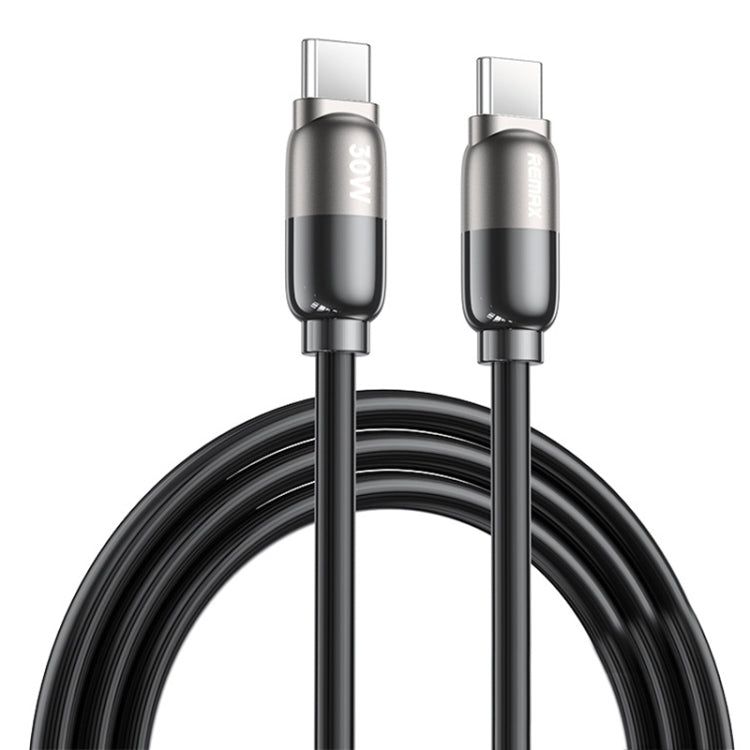 REMAX RC-C037 Capsule 1.2m 30W Type-C to Type-C PVC Fast Charging Cable(Black)