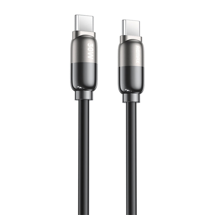 REMAX RC-C037 Capsule 1.2m 30W Type-C to Type-C PVC Fast Charging Cable(Black)