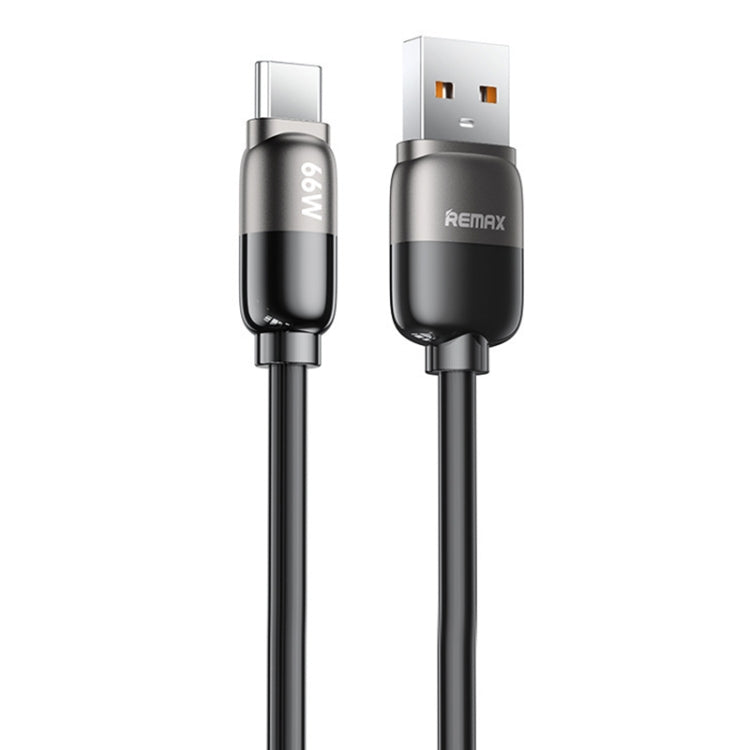 REMAX RC-C038 Capsule 1.2m 66W USB to Type-C PVC Fast Charging Cable(Black)