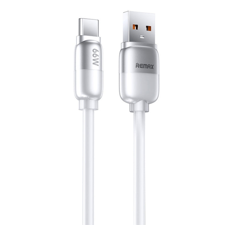 REMAX RC-C038 Capsule 1.2m 66W USB to Type-C PVC Fast Charging Cable(White)