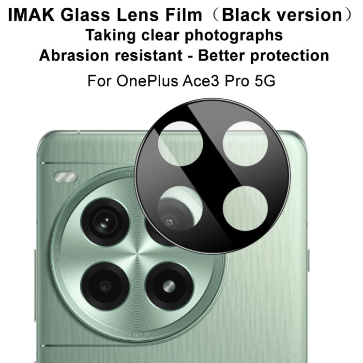 For OnePlus Ace 3 Pro imak Rear Camera Lens Glass Film Black Version