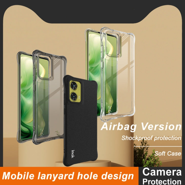 For Motorola Moto G85 / S50 Neo imak Shockproof Airbag TPU Phone Case(Transparent Black)