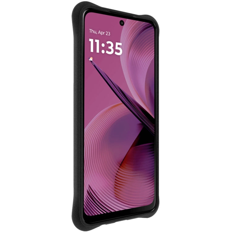 For Motorola Moto G55 imak Shockproof Airbag TPU Phone Case(Matte Black)