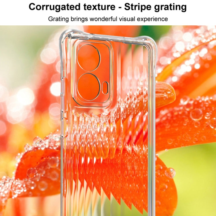 For Motorola Moto G85 5G IMAK Corrugated Texture Airbag TPU Phone Case(Transparent)