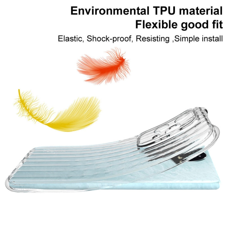 For Motorola Moto S50 Neo 5G IMAK Corrugated Texture Airbag TPU Phone Case(Transparent Black)