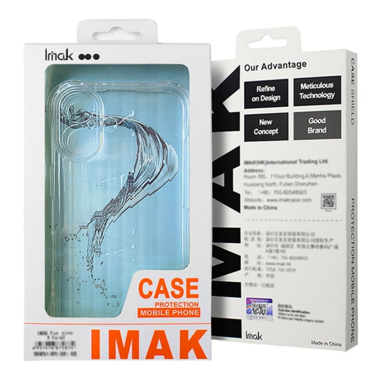 For iPhone 16 Pro IMAK Corrugated Texture Airbag TPU Phone Case(Transparent)