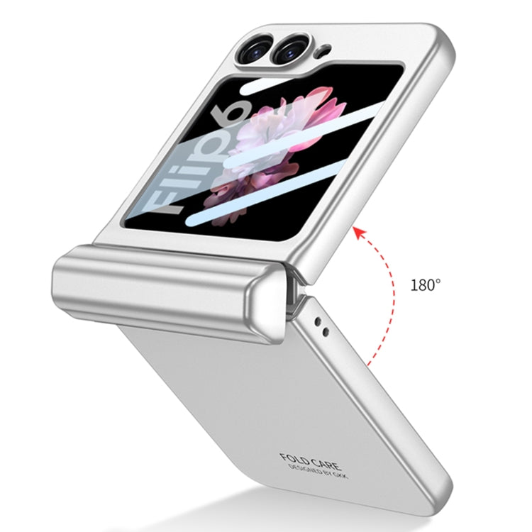 For Samsung Galaxy Z Flip6 / Flip7 FE GKK Integrated Magnetic Full Coverage Flip Phone Case with Pen Box+Pen(Night Green)