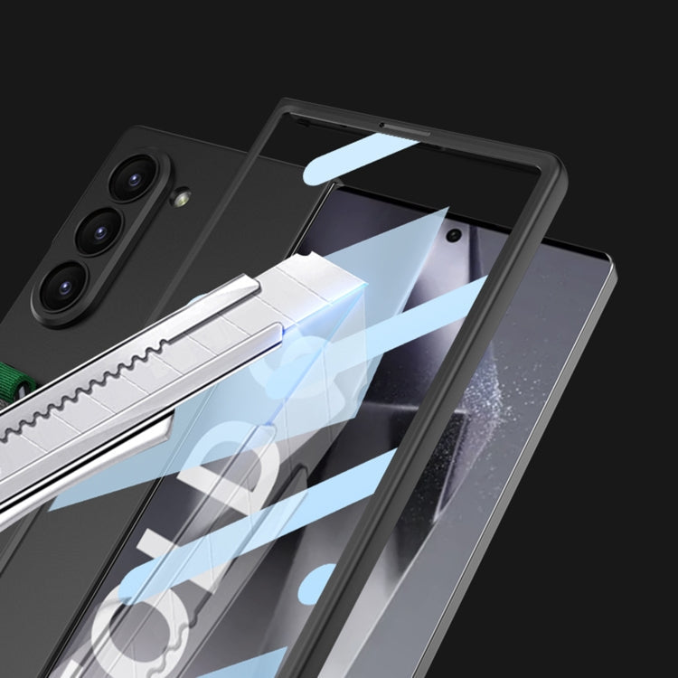 For Samsung Galaxy Z Fold6 GKK Integrated Big Hole Side Wrist Strap Ring Phone Case(Titanium Gray)