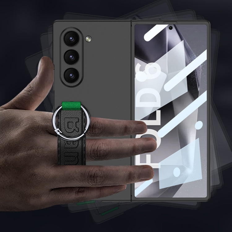 For Samsung Galaxy Z Fold6 GKK Integrated Big Hole Side Wrist Strap Ring Phone Case(Grey)