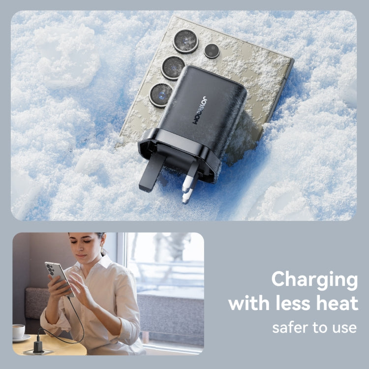JOYROOM JR-TCF23 25W USB-C / Type-C Port Fast Charger Kit with Type-C to Type-C Cable, Plug:UK Plug(Black)