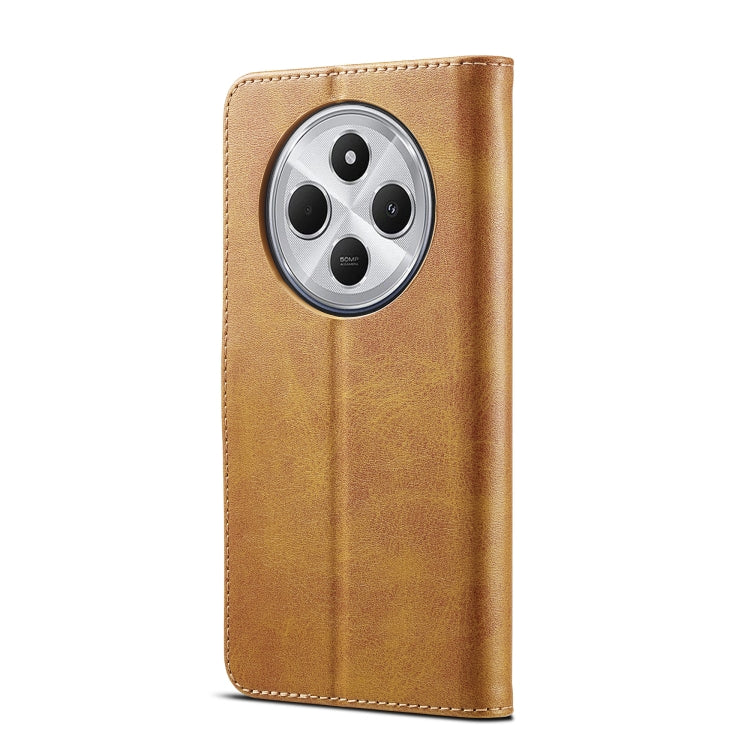 For Redmi A4 5G LC.IMEEKE Calf Texture Leather Phone Case(Brown)