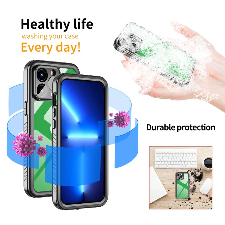 For iPhone 14 Pro Max RedPepper Shockproof IP68 Waterproof PC + TPU Protective Case(Black)