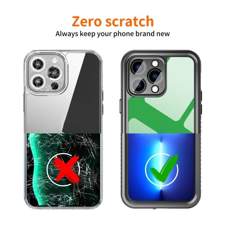 For iPhone 14 Pro Max RedPepper Shockproof IP68 Waterproof PC + TPU Protective Case(Black)
