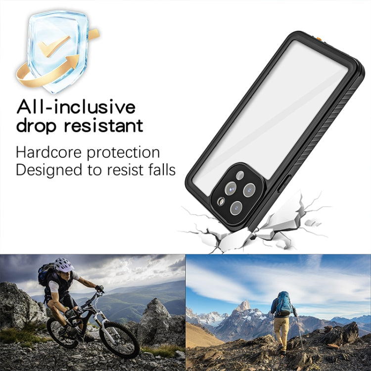 For iPhone 13 Pro Max RedPepper Shockproof IP68 Waterproof PC + TPU Protective Case(Black)
