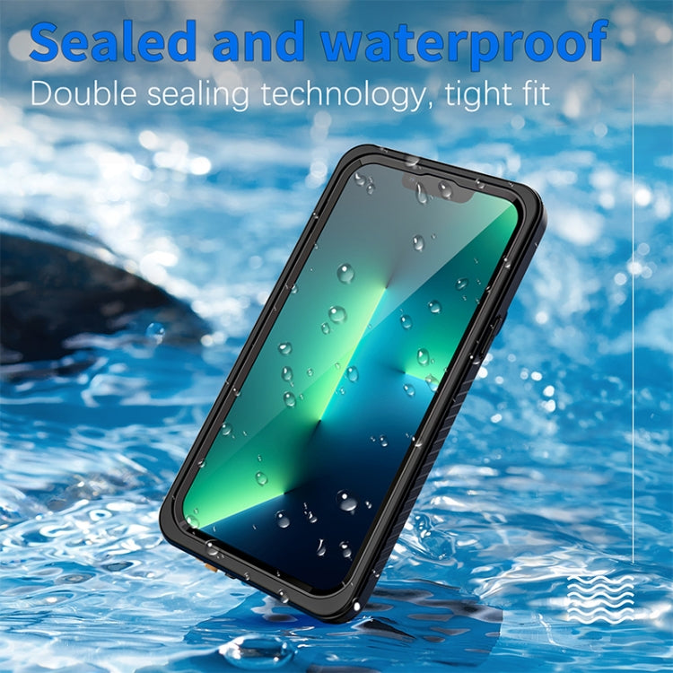 For iPhone 13 Pro Max RedPepper Shockproof IP68 Waterproof PC + TPU Protective Case(Black)