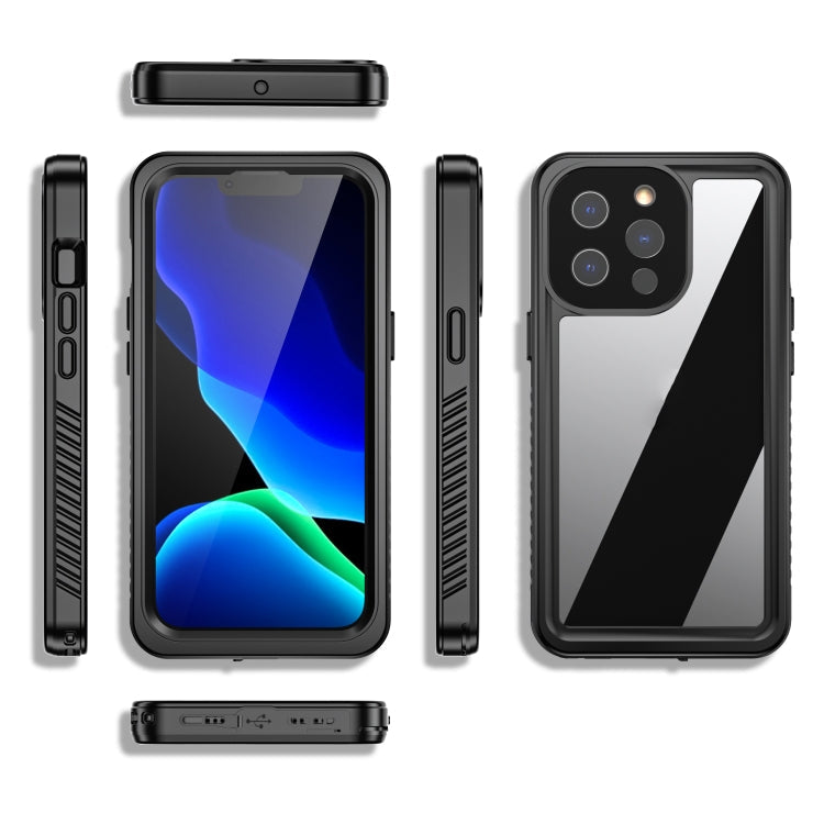 For iPhone 13 Pro RedPepper Shockproof IP68 Waterproof PC + TPU Protective Case(Black)