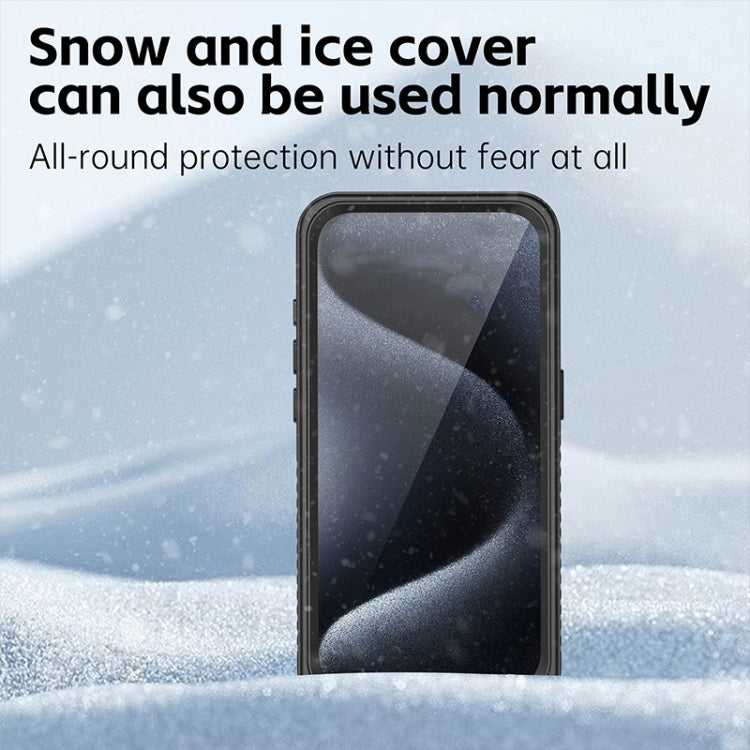 For iPhone 15 Pro Max RedPepper Shockproof IP68 Waterproof PC + TPU Protective Case(Black)