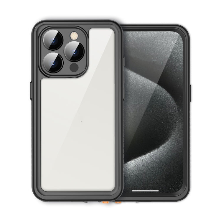 For iPhone 15 Pro RedPepper Shockproof IP68 Waterproof PC + TPU Protective Case(Black)