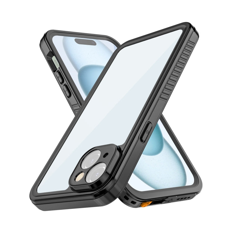 For iPhone 15 Plus RedPepper Shockproof IP68 Waterproof PC + TPU Protective Case(Black)