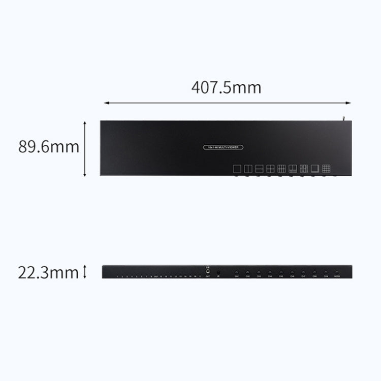 Measy MV43161 16-screen 4K HDMI 1080P Simultaneous Display Splitter(UK Plug)