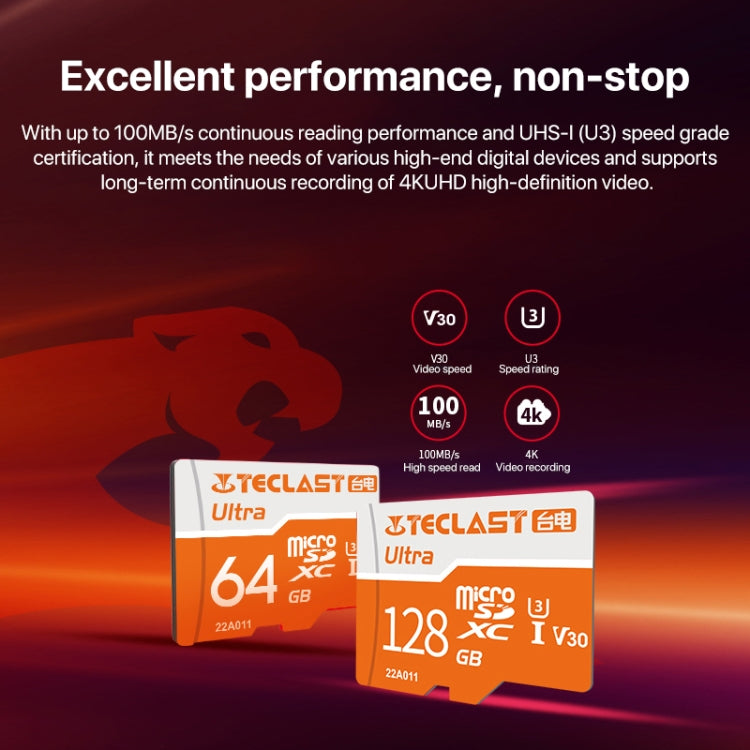 Teclast U3 Ultra High Speed TF Card / Micro SD Card, Memory:64GB