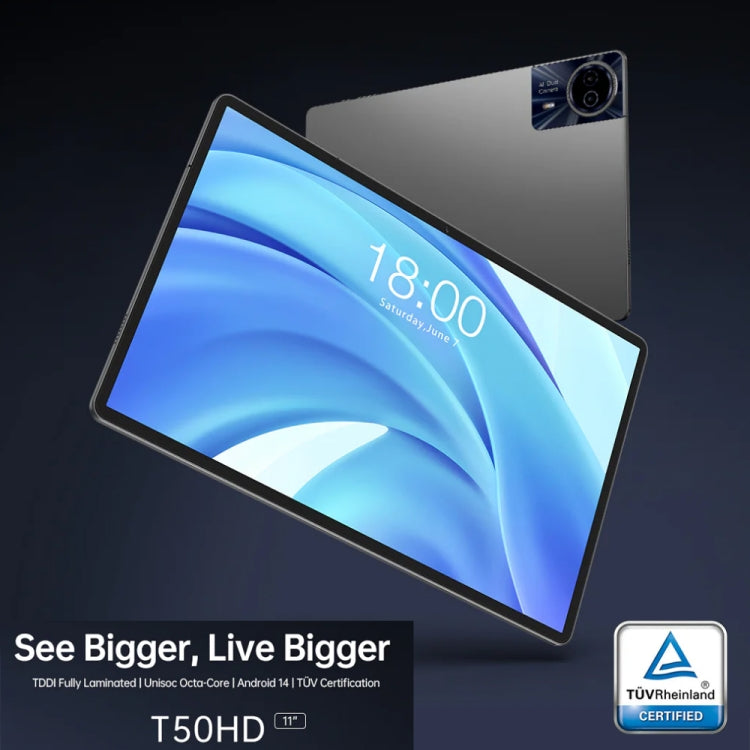 Teclast T50HD Tablet PC 11 inch, 6GB+256GB,  Android 14 Unisoc T606 Octa Core, 4G LTE Dual SIM