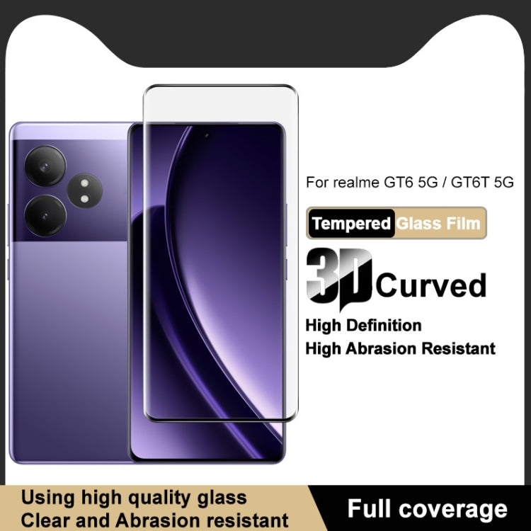 For Realme GT 6T 5G Global / GT Neo6 SE 5G imak 3D Curved Full Screen Tempered Glass Film