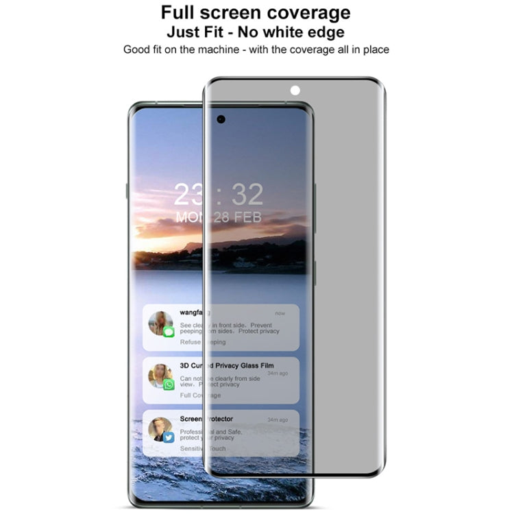 For Realme GT 6T 5G Global imak 3D Curved HD Full Screen Anti-spy Tempered Glass Protective Film