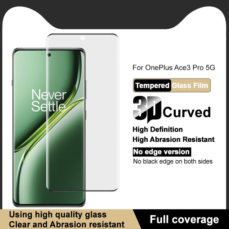 For OnePlus Ace 3 Pro imak No Edge Version 3D Curved Full Screen Tempered Glass Film
