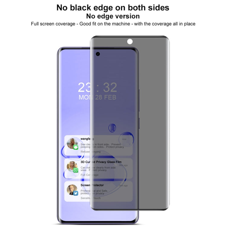 For Realme GT 6 5G Global imak No Edge Version 3D Curved Privacy Full Screen Tempered Glass Film
