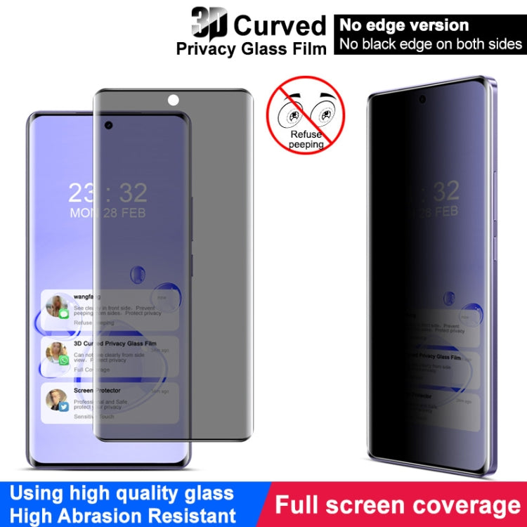 For Realme GT Neo6 5G imak No Edge Version 3D Curved Privacy Full Screen Tempered Glass Film