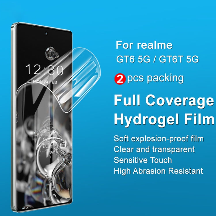 For Realme GT Neo6 SE 5G 2pcs/Set imak Curved Full Screen Hydrogel Film Protector