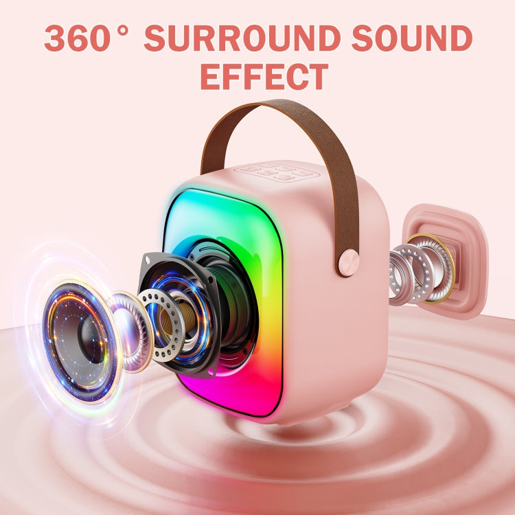 ONIKUMA L7 5W Karaoke Bluetooth Speaker with 2 Microphones(Pink)